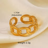Wholesale Stainless Steel Geometric Oval Ring For Women With Electroplating Design