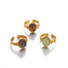 Wholesale Stainless Steel Geometric Oval Tiger Eye Ring For Women With Electroplating