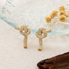 Wholesale Stainless Steel Geometric Pattern Electroplated Earrings For Women With Knotted Elements