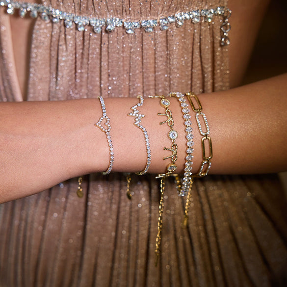 Wholesale Stainless Steel Geometric Pattern Electroplated Light Luxury High End Women's Bracelet