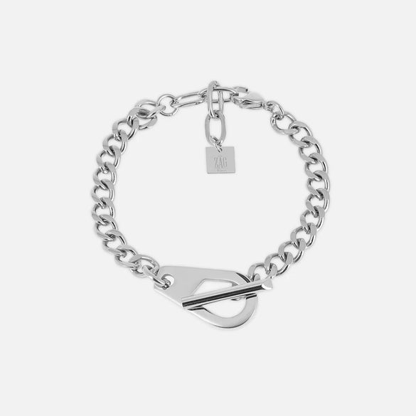 Wholesale Stainless Steel Geometric Pattern Electroplated Unisex Simple Style Square Pendant Bracelet