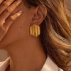 Wholesale Stainless Steel Geometric Pattern Electroplated Women's Earrings
