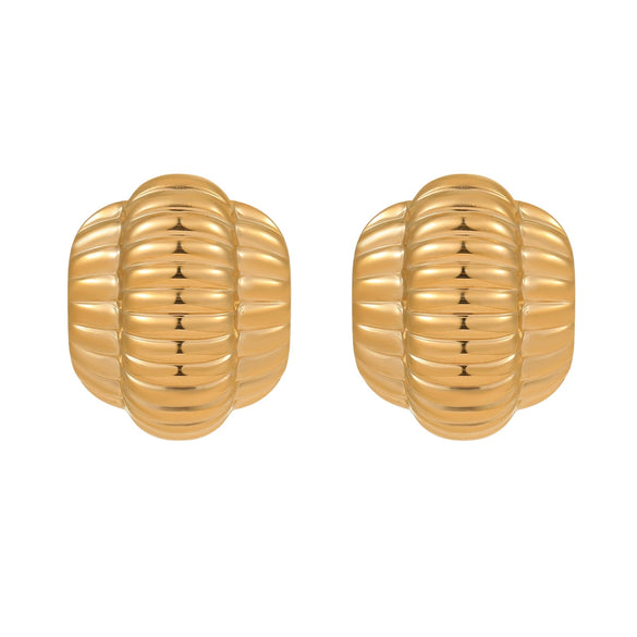 Wholesale Stainless Steel Geometric Pattern Electroplated Women's Earrings