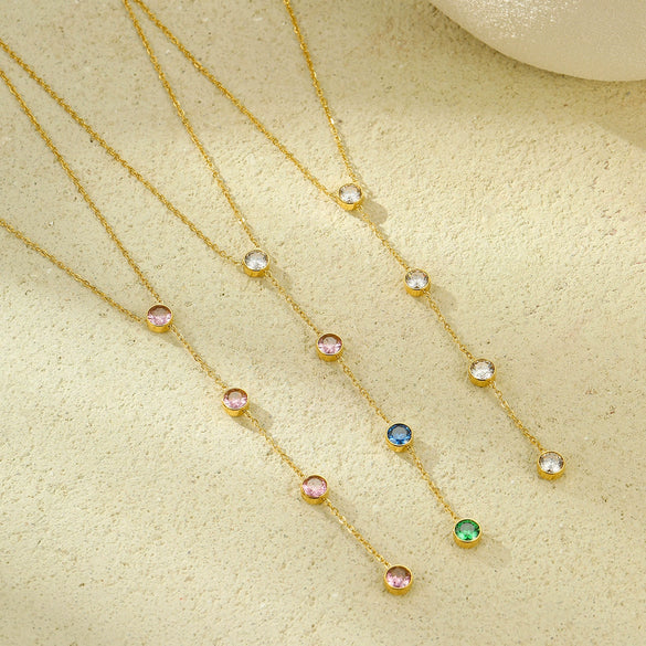 Wholesale Stainless Steel Geometric Pattern Electroplated Women's Fashion Retro Necklace Jewelry