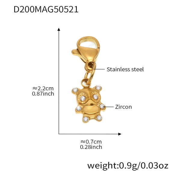 Wholesale Stainless Steel Geometric Pattern Electroplated Women's Pendant Bracelet