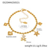 Wholesale Stainless Steel Geometric Pattern Electroplated Women's Pendant Bracelet