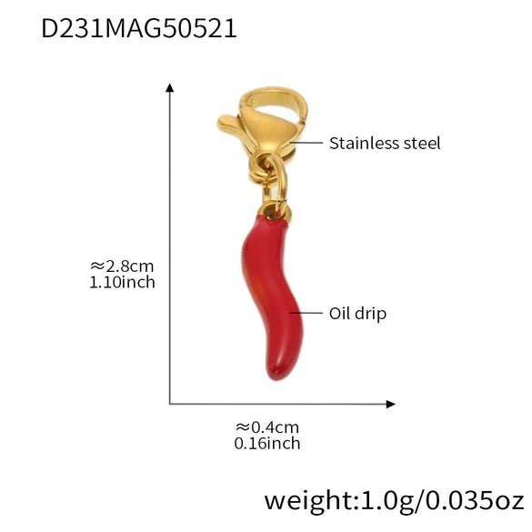 Wholesale Stainless Steel Geometric Pattern Electroplated Women's Pendant Bracelet