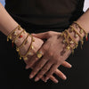 Wholesale Stainless Steel Geometric Pattern Electroplated Women's Pendant Bracelet