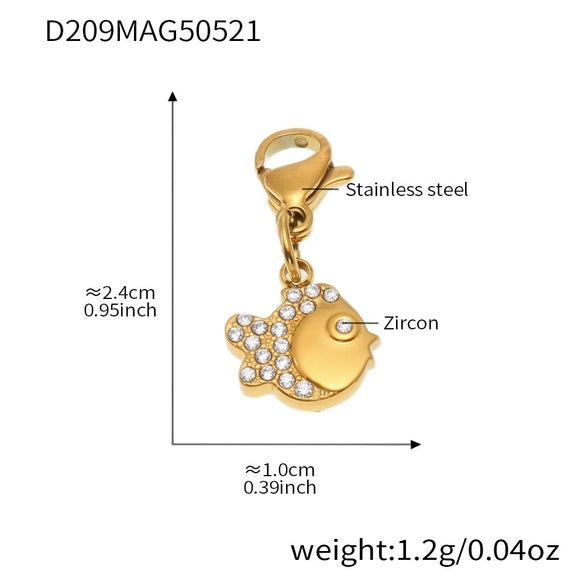 Wholesale Stainless Steel Geometric Pattern Electroplated Women's Pendant Bracelet