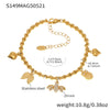 Wholesale Stainless Steel Geometric Pattern Electroplated Women's Pendant Bracelet