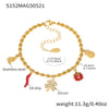 Wholesale Stainless Steel Geometric Pattern Electroplated Women's Pendant Bracelet