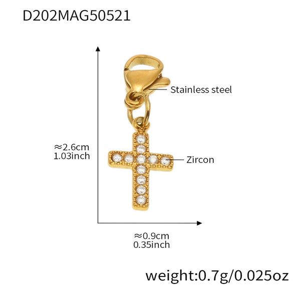Wholesale Stainless Steel Geometric Pattern Electroplated Women's Pendant Bracelet