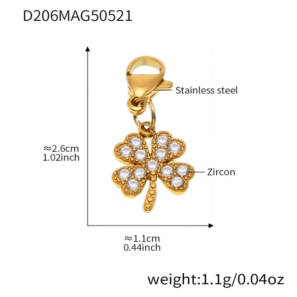 Wholesale Stainless Steel Geometric Pattern Electroplated Women's Pendant Bracelet