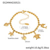 Wholesale Stainless Steel Geometric Pattern Electroplated Women's Pendant Bracelet