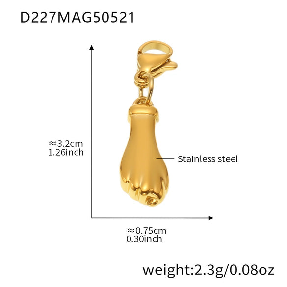 Wholesale Stainless Steel Geometric Pattern Electroplated Women's Pendant Bracelet