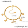 Wholesale Stainless Steel Geometric Pattern Electroplated Women's Pendant Bracelet
