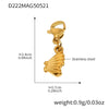 Wholesale Stainless Steel Geometric Pattern Electroplated Women's Pendant Bracelet