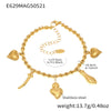 Wholesale Stainless Steel Geometric Pattern Electroplated Women's Pendant Bracelet