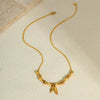 Wholesale Stainless Steel Geometric Pattern 18K Gold Plated Office Lady Style Necklace