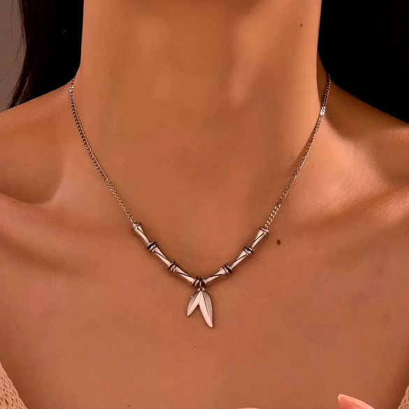 Wholesale Stainless Steel Geometric Pattern 18K Gold Plated Office Lady Style Necklace