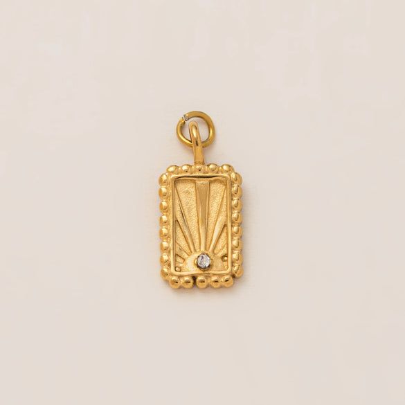 Wholesale Stainless Steel Geometric Pattern Pendant Necklace With Vacuum Electroplated In Furnace 18K Gold Color Protection