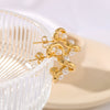 Wholesale Stainless Steel Geometric Pearl C Shaped Hollow Shiny Earrings For Ladies With 18K Vacuum Plating In Furnace
