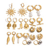 Wholesale Stainless Steel Geometric Pearl Earrings For Women With Electroplating Light Luxury High End Jewelry Popular In Summer