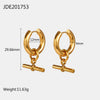 Wholesale Stainless Steel Geometric Pearl Earrings For Women With Electroplating Light Luxury High End Jewelry Popular In Summer
