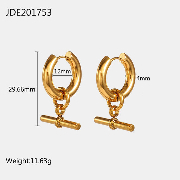 Wholesale Stainless Steel Geometric Pearl Earrings For Women With Electroplating Light Luxury High End Jewelry Popular In Summer