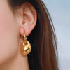 Wholesale Stainless Steel Geometric Pearl Shaped Electroplated Women's Earrings