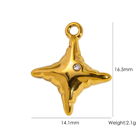 Wholesale Stainless Steel Geometric Pendant Jewelry Accessories With Electroplating For Necklace And Earrings