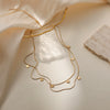 Wholesale Stainless Steel Geometric Pendant Necklace Double Laminated Wear 18K Gold Plated For Women