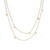 Wholesale Stainless Steel Geometric Pendant Necklace Double Laminated Wear 18K Gold Plated For Women