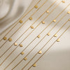 Wholesale Stainless Steel Geometric Pendant Necklace Double Laminated Wear 18K Gold Plated For Women