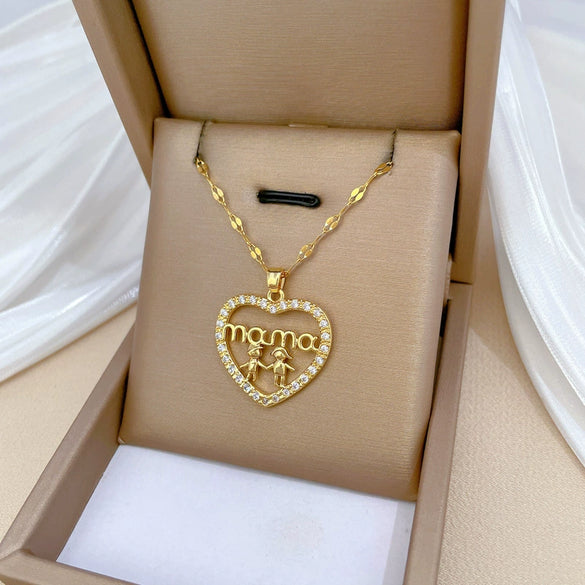 Wholesale Stainless Steel Geometric Pendant Necklace For Unisex With Copper Pendant