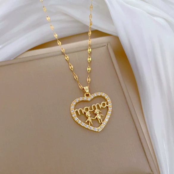 Wholesale Stainless Steel Geometric Pendant Necklace For Unisex With Copper Pendant