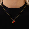 Wholesale 316L Stainless Steel Geometric Pendant Necklace With Zircon Pvd Plated 18K True Gold For Women