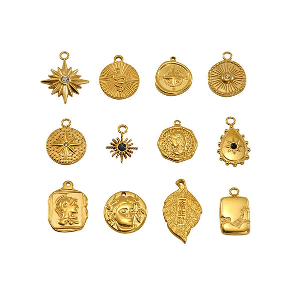 Wholesale Stainless Steel Geometric Pendant With Electroplating Process Unisex Style