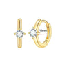 Wholesale Stainless Steel Geometric Personality Small Circle Earrings 18K Gold Electroplated