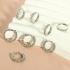 Wholesale Stainless Steel Geometric Personality Small Circle Earrings 18K Gold Electroplated