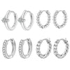 Wholesale Stainless Steel Geometric Personality Small Circle Earrings 18K Gold Electroplated