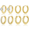 Wholesale Stainless Steel Geometric Personality Small Circle Earrings 18K Gold Electroplated