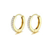 Wholesale Stainless Steel Geometric Personality Small Circle Earrings 18K Gold Electroplated
