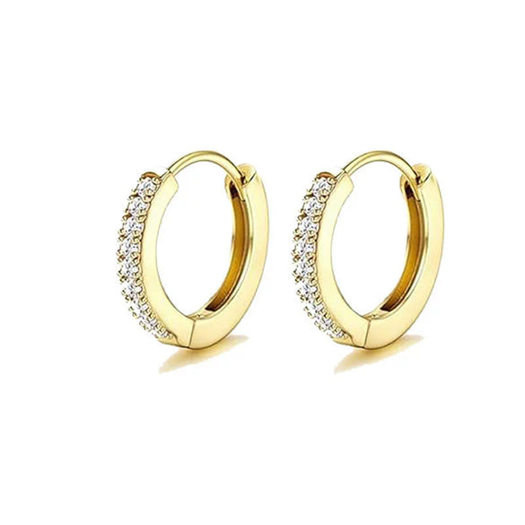 Wholesale Stainless Steel Geometric Personality Small Circle Earrings 18K Gold Electroplated