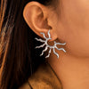 Wholesale 316L Stainless Steel Geometric Personality Sunflower Exaggerated Women's Earrings With Pvd Electroplating