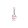 Wholesale Stainless Steel Geometric Pink Butterfly Pendant Umbilical Ring Piercing Jewelry Electroplated