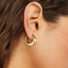 Wholesale Stainless Steel Geometric Plain Hoop Earrings With Electroplating Light Luxury Niche Design