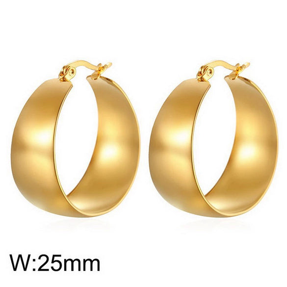 Wholesale Stainless Steel Geometric Plain Ring And Earrings With Electroplating Treatment