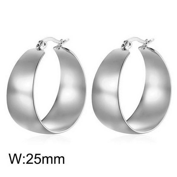 Wholesale Stainless Steel Geometric Plain Ring And Earrings With Electroplating Treatment