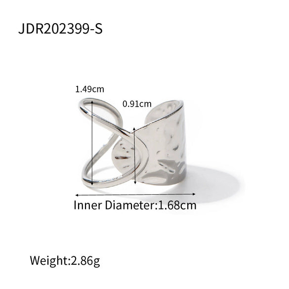 Wholesale Stainless Steel Geometric Plain Ring Jewelry Electroplated